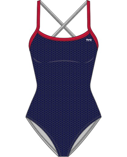 TYR Hexa Swimsuit (Navy/Red (404))